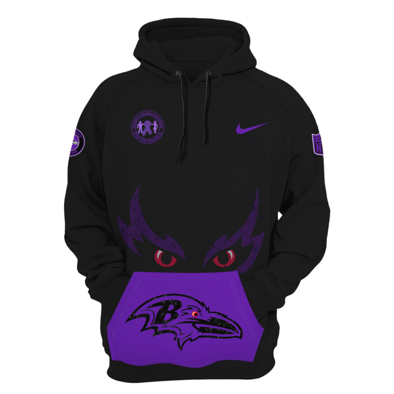 Women's Nike Black Baltimore Ravens 2024 Domestic Violence Awareness Month Hoodie - Image 2