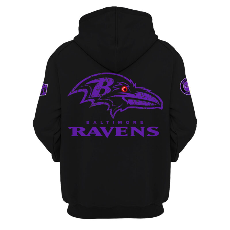 Women's Nike Black Baltimore Ravens 2024 Domestic Violence Awareness Month Hoodie - Image 3