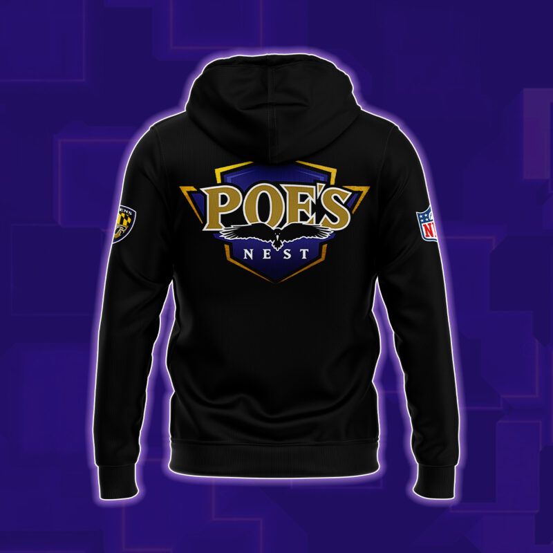 Baltimore Ravens 2024 Poe's Nest Hoodie - Image 3
