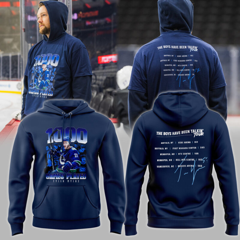 Vancouver Canucks Myers 1000th Hoodie