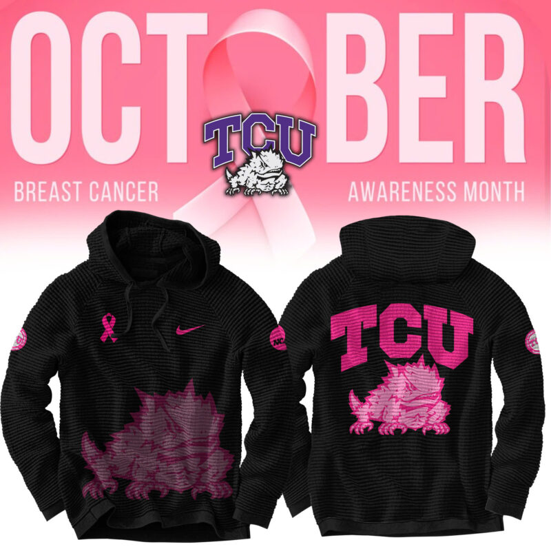 Unisex’s Nike Black TCU football “Stomp Out Cancer” 2024 Hoodie
