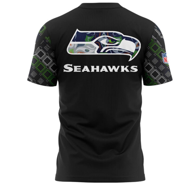 Seattle Seahawks NFL 2024 Native American Heritage Month Premium Limited Tee - Image 3