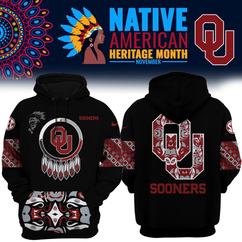 Women’s Nike Oklahoma Sooners NCAA 2024 Native American Heritage Month Premium Limited Pullover Hoodie