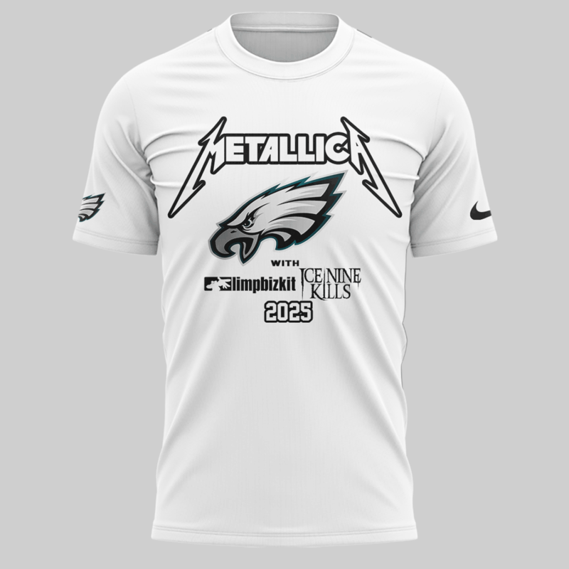 Limited Edition M72 World Tour x Philadelphia Eagles White Tshirt 2025 - Image 2