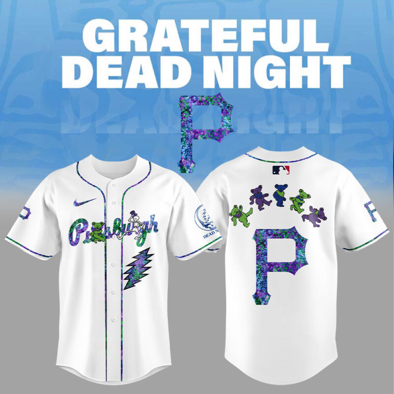 Pittsburgh Pirates Grateful Dead Night Jersey Flat Cap Set