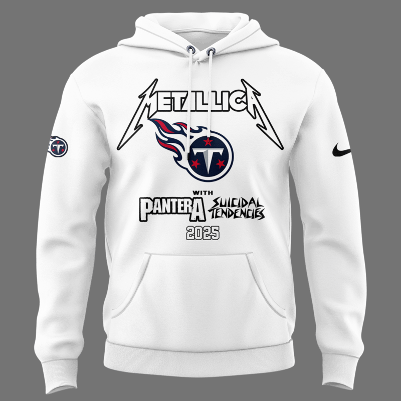 Limited Edition M72 World Tour x Tennessee Titans White Hoodie 2025 - Image 2