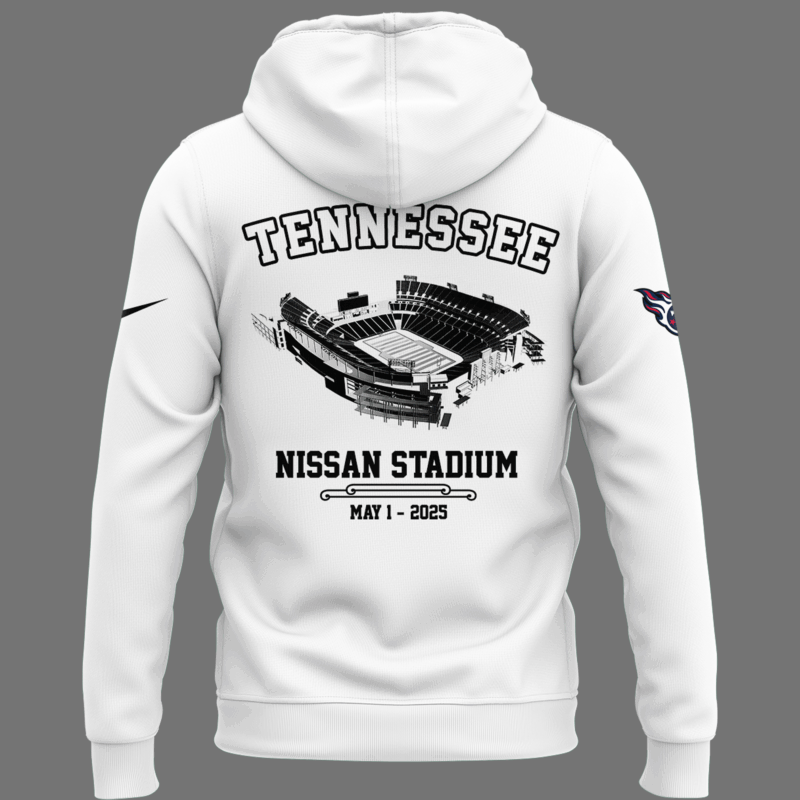Limited Edition M72 World Tour x Tennessee Titans White Hoodie 2025 - Image 3