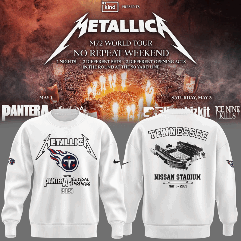 Limited Edition M72 World Tour x Tennessee Titans White Sweat 2025