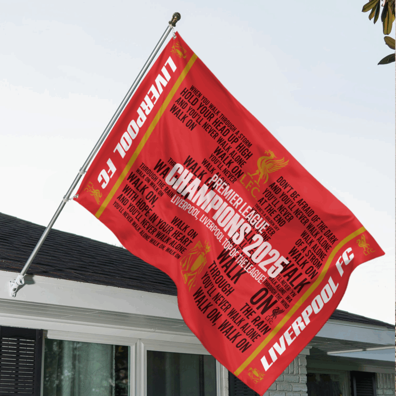 LFC EPL Winners 24/25 Flag Red