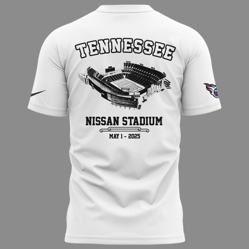 Limited Edition M72 World Tour x Tennessee Titans White Tshirt 2025 - Image 3