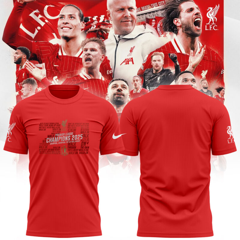 LFC EPL Champions 24/25 Adults tshirt Red I