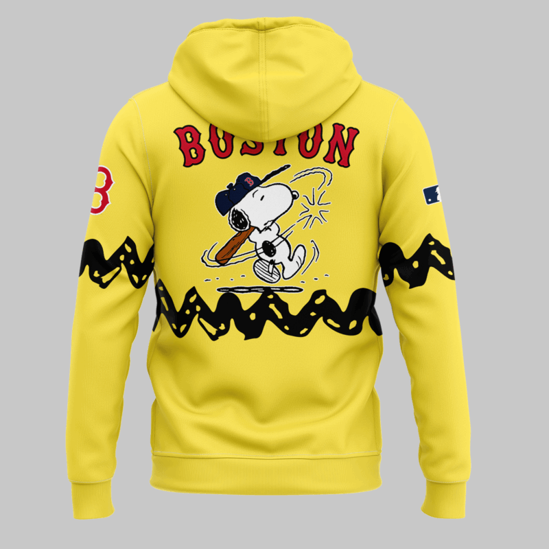 Limited edition Boston Red Sox x Peanuts Night Hoodie - Image 3