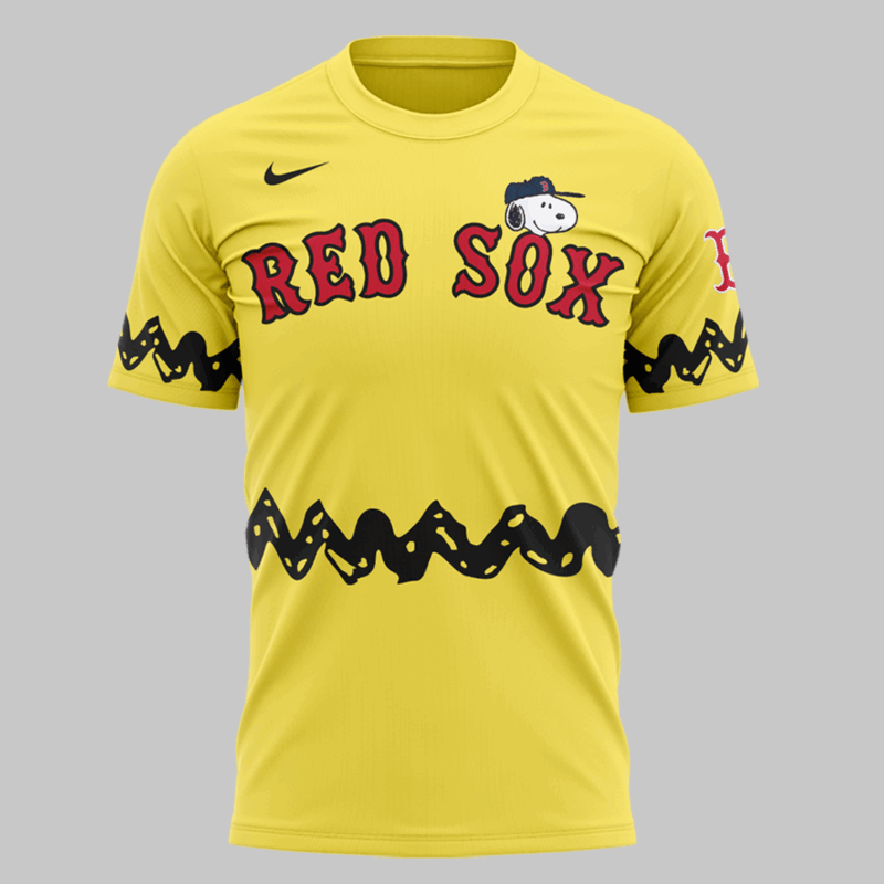 Limited edition Boston Red Sox x Peanuts Night Tshirt - Image 2