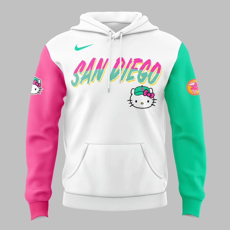 San Diego Padres x hello kitty limited edition 2025 Hoodie - Image 2