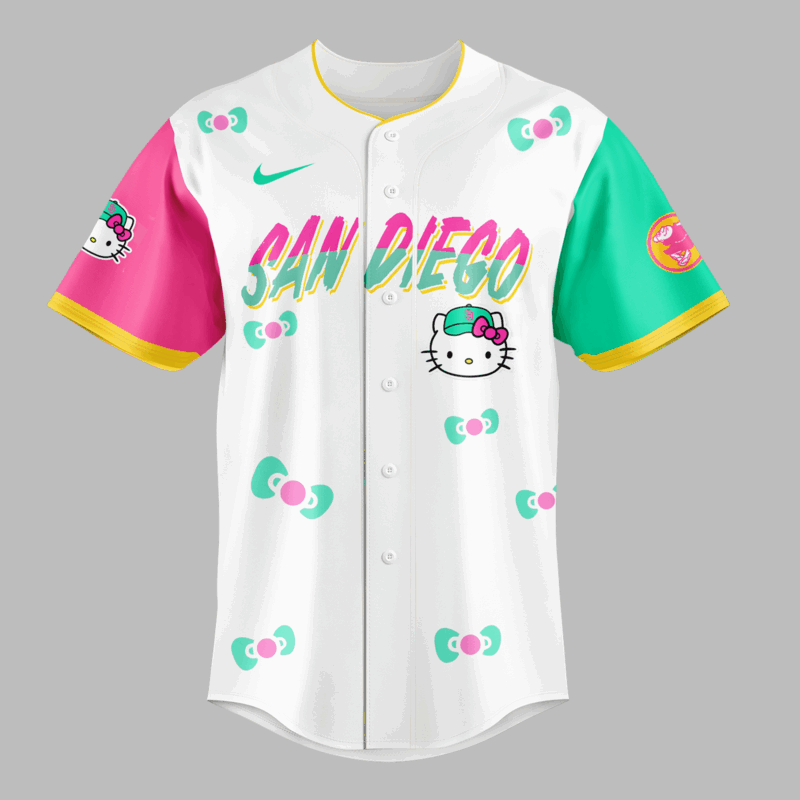 San Diego Padres x hello kitty limited edition 2025 BASEBALL JERSEY - Image 2