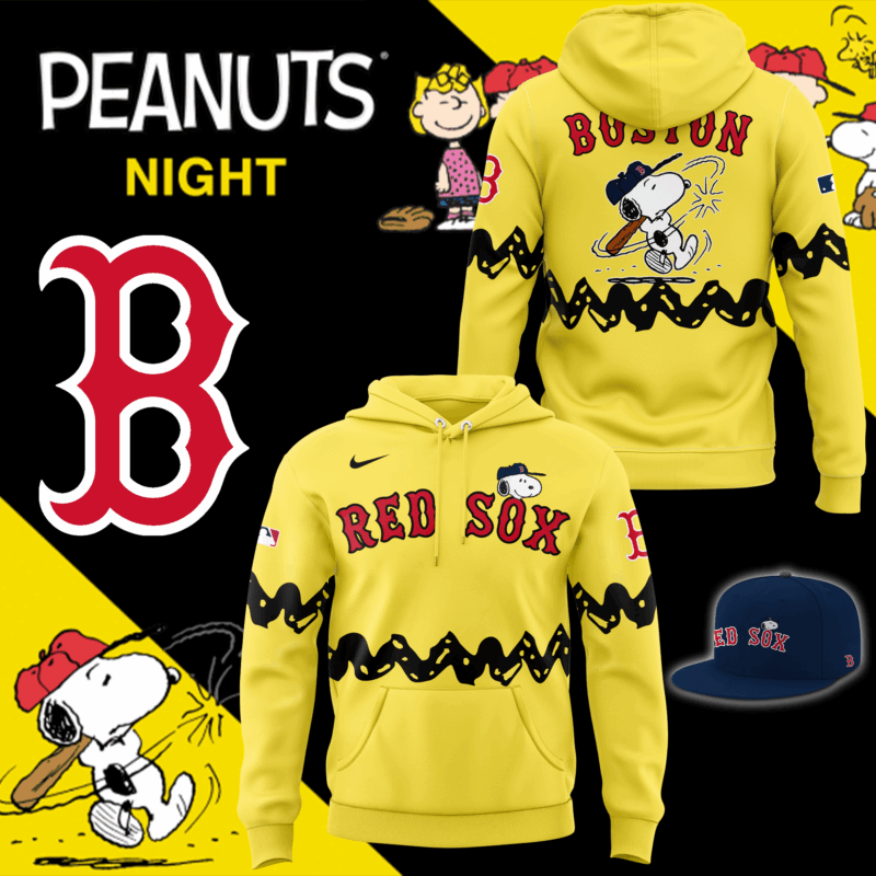 Limited edition Boston Red Sox x Peanuts Night Hoodie