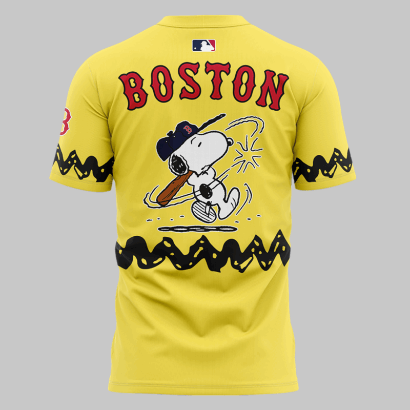 Limited edition Boston Red Sox x Peanuts Night Tshirt - Image 3