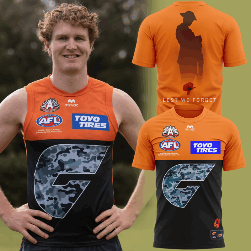 Greater Western Sydney Giants honour ANZACs 2025 Tshirt