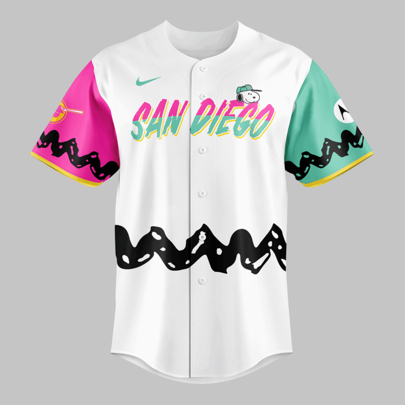 San Diego Padres x Peanuts Night Limited Edition 2025 Custom Name Baseball Jersey - Image 2