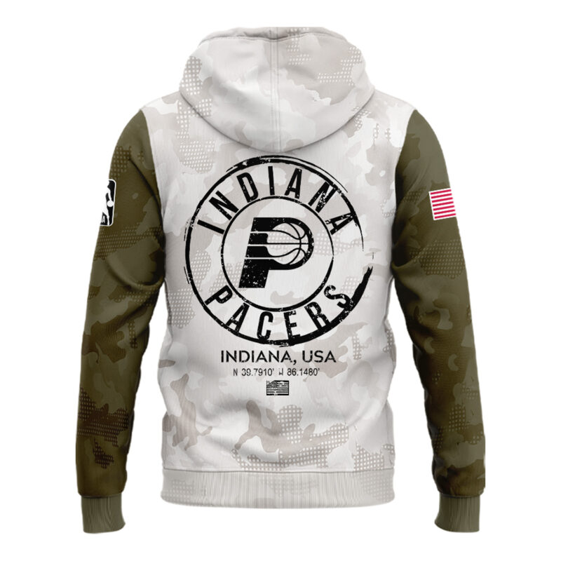Special 2025 Armed Forces Day Indiana Pacers Hoodie - Image 3