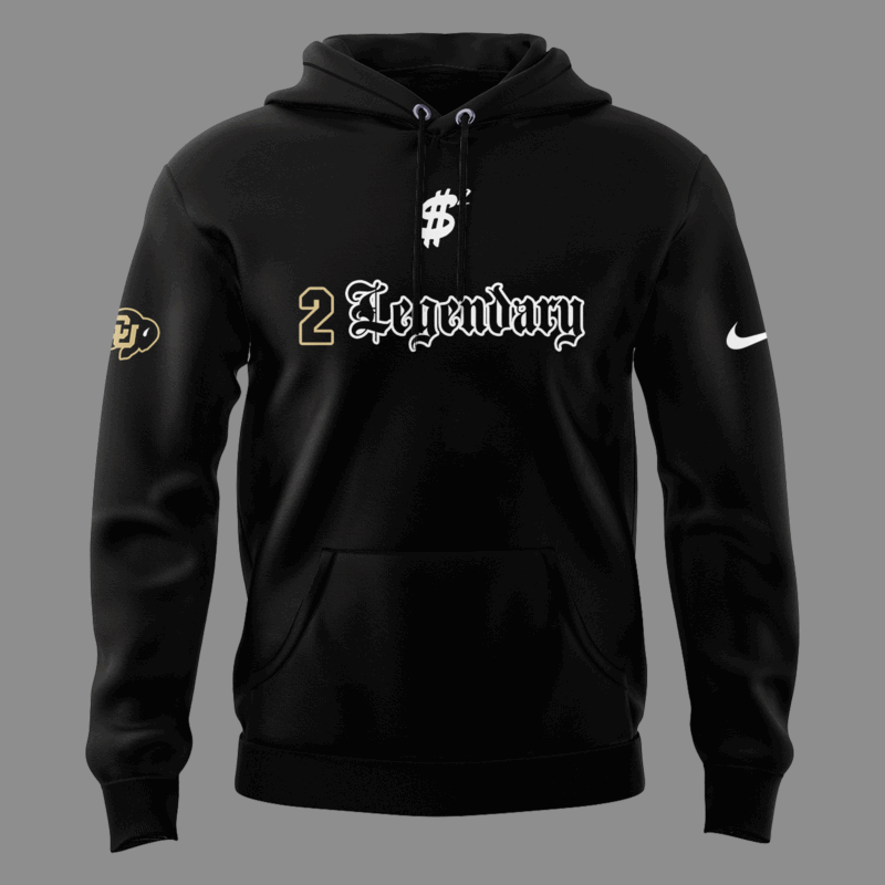 Limited Edition Colorado Buffaloes Shedeur Sanders Black Hoodie 2025 - Image 2