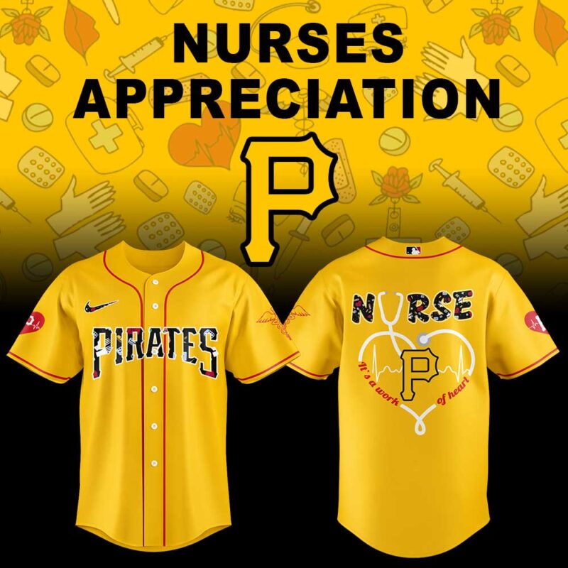 Pittsburgh Pirates Nurses Appreciation Night Yellow Jersey Flat Cap Set