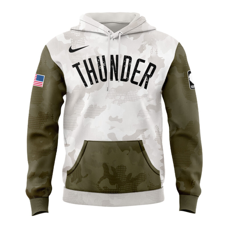 Special 2025 Armed Forces Day Oklahoma City Thunders Hoodie - Image 2