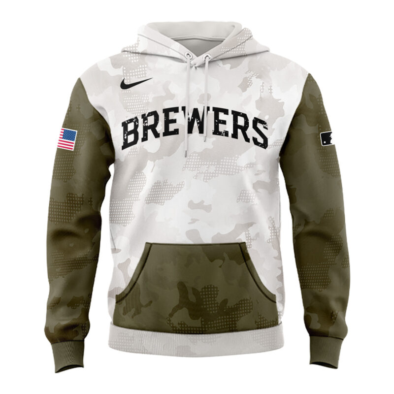Special 2025 Armed Forces Day Milwaukee Brewers Hoodie - Image 2