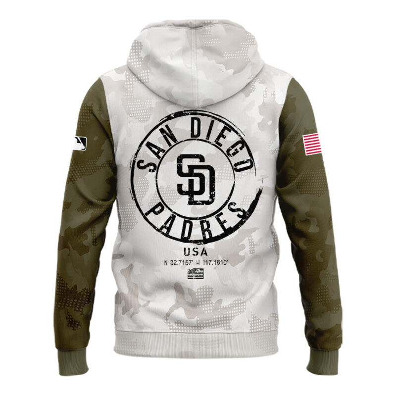 Special 2025 Armed Forces Day San Diego Padres Hoodie - Image 3