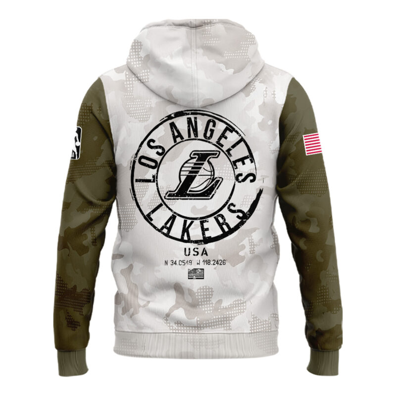 Special 2025 Armed Forces Day Los Angeles Lakers Hoodie - Image 3