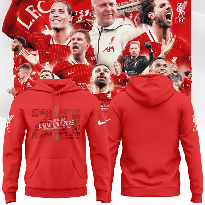 LFC EPL Champions 24/25 Adults Hoodie Red I
