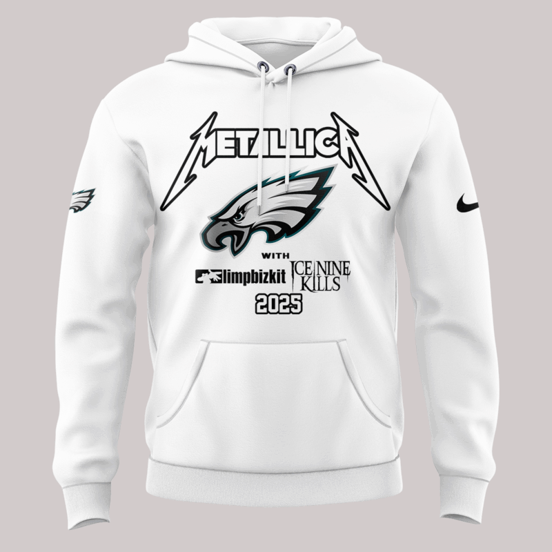 Limited Edition M72 World Tour x Philadelphia Eagles White Hoodie 2025 - Image 2