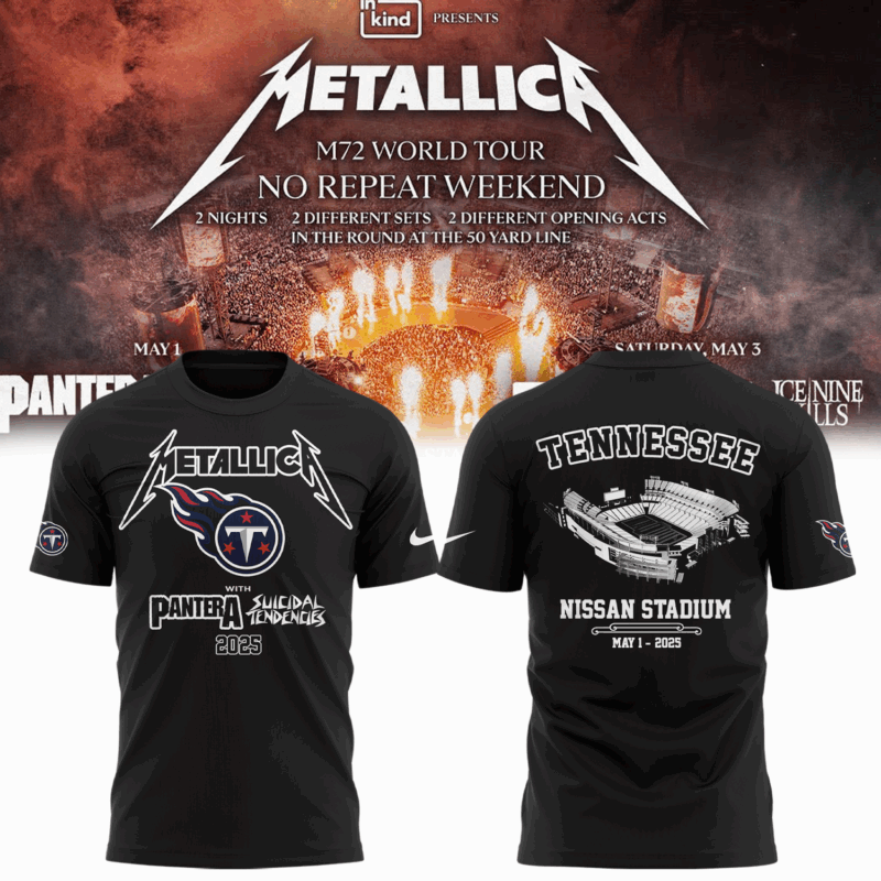 Limited Edition M72 World Tour x Tennessee Titans Tshirt 2025