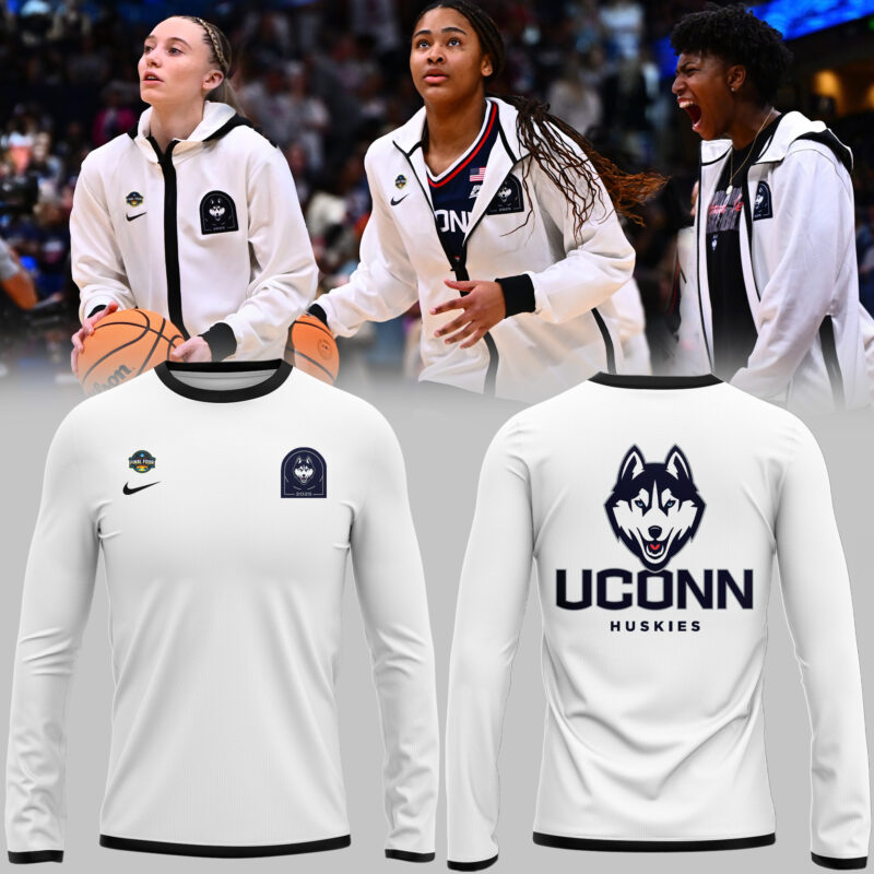 Limited Edition White Uniform UConn Women’s Basketball Long Sleeve Shirt