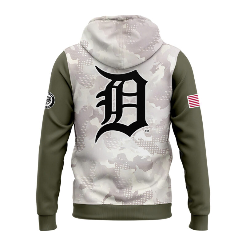 Special New Beige/Olive 2025 Armed Forces Day DT Zip Hoodie - Image 3