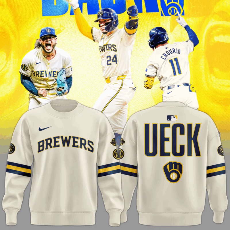 Special New "Mr Baseball" Bob Uecker Patch Uniform Sweatshirt