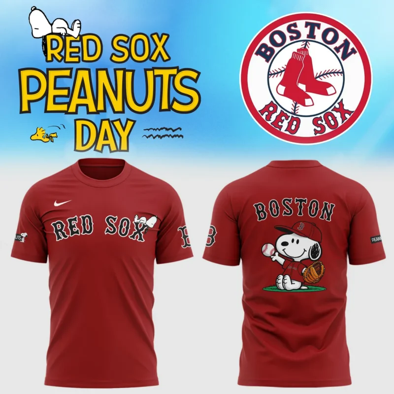 Red Sox Peanuts Snoopy Tshirt Special Edition