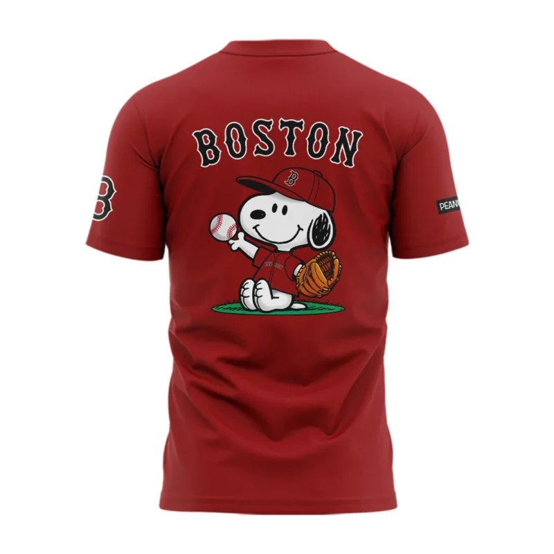 Red Sox Peanuts Snoopy Tshirt Special Edition - Image 3