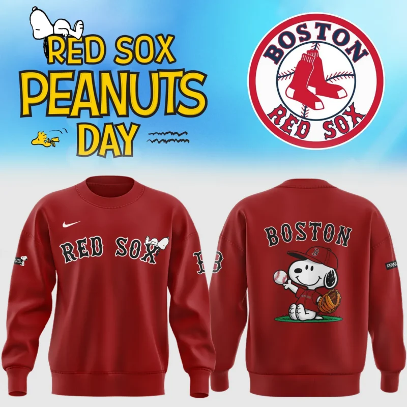 Red Sox Peanuts Snoopy Sweatshirt Special Edition