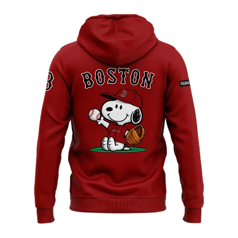 Red Sox Peanuts Snoopy Zip Hoodie Special Edition - Image 3