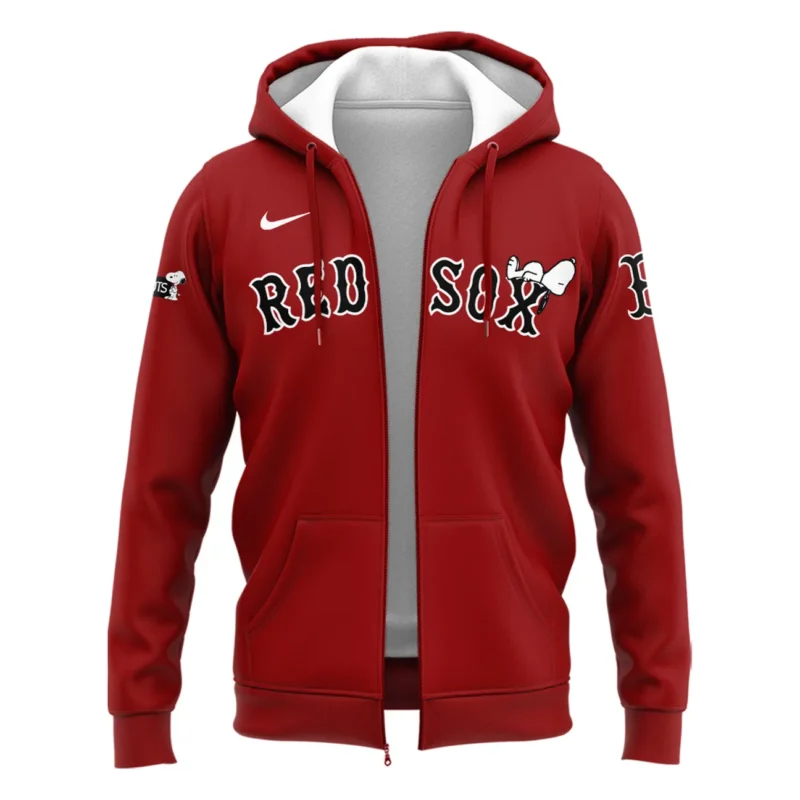 Red Sox Peanuts Snoopy Zip Hoodie Special Edition - Image 2