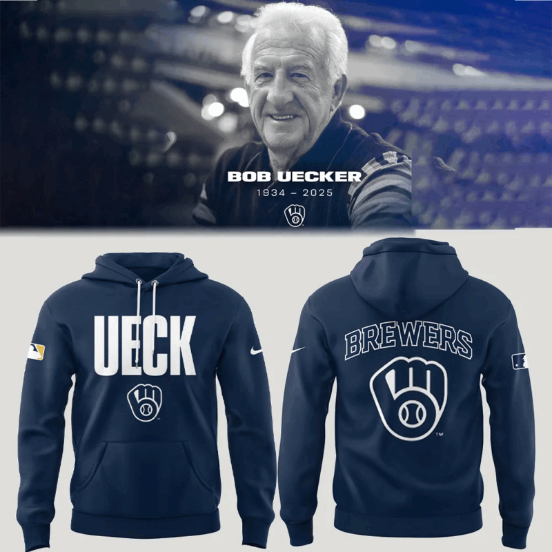 Limited Edition Honoring The Legend, Brewers Baseball Hall of Famer Bob Uecker Hoodie