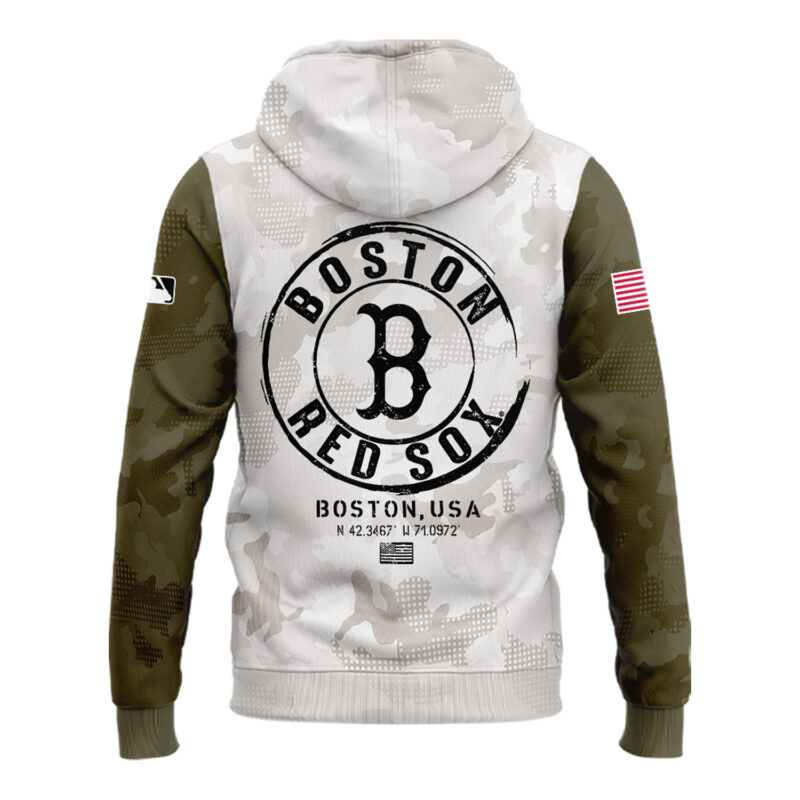 Special 2025 Armed Forces Day Red Sox Hoodie - Image 3