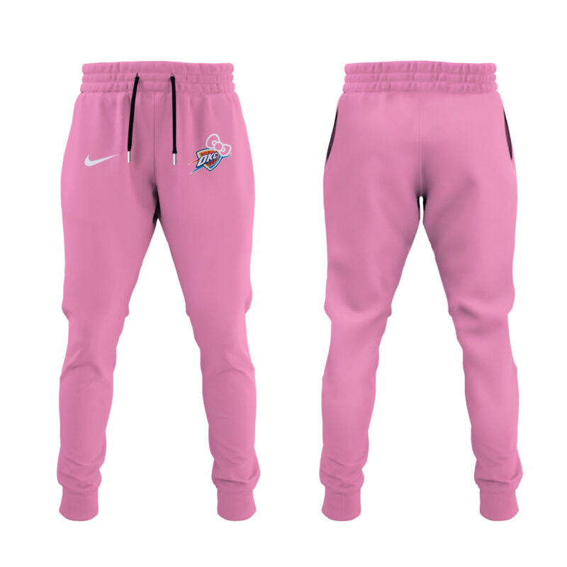 Limited Edition Oklahoma City Thunder x Hello Kitty Pink Tshirt 2024 - Image 5