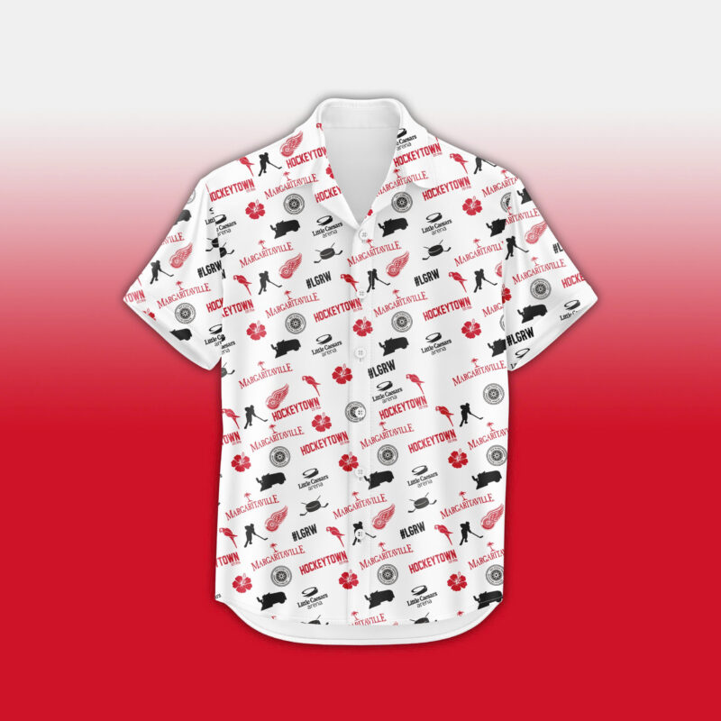 Detroit Red Wings x Margaritaville Night Premium Limited Hawaii Shirt - Image 2