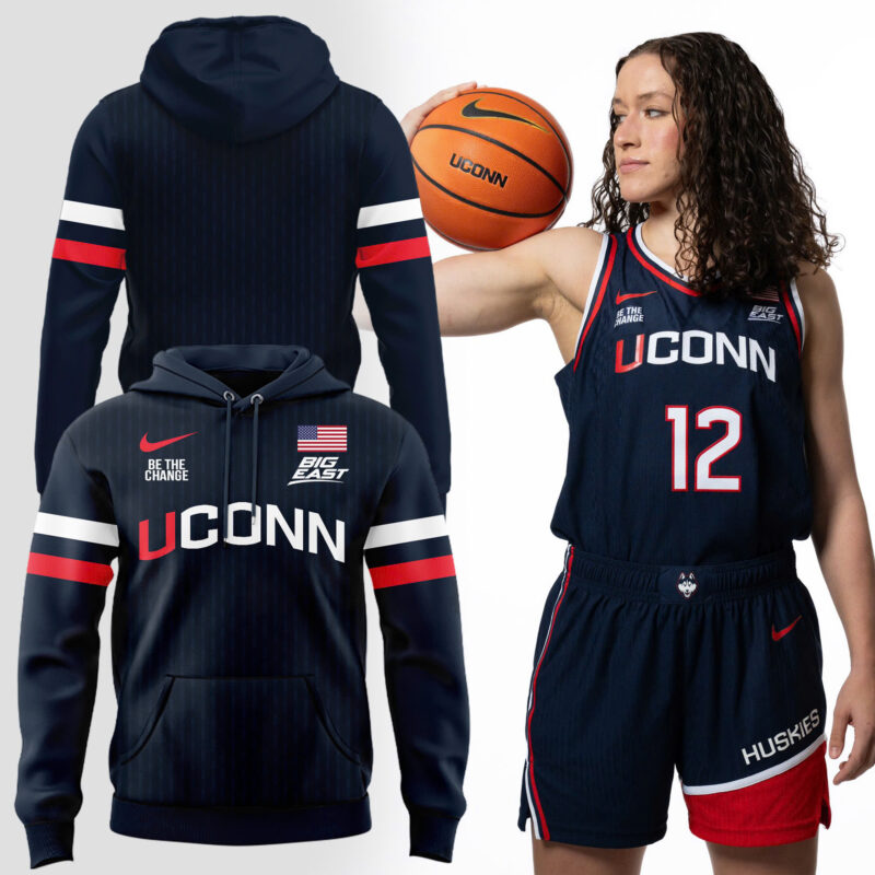Limited Edition 2025 Navy Blue Uniform UConn Women’s Basketball Hoodie 2