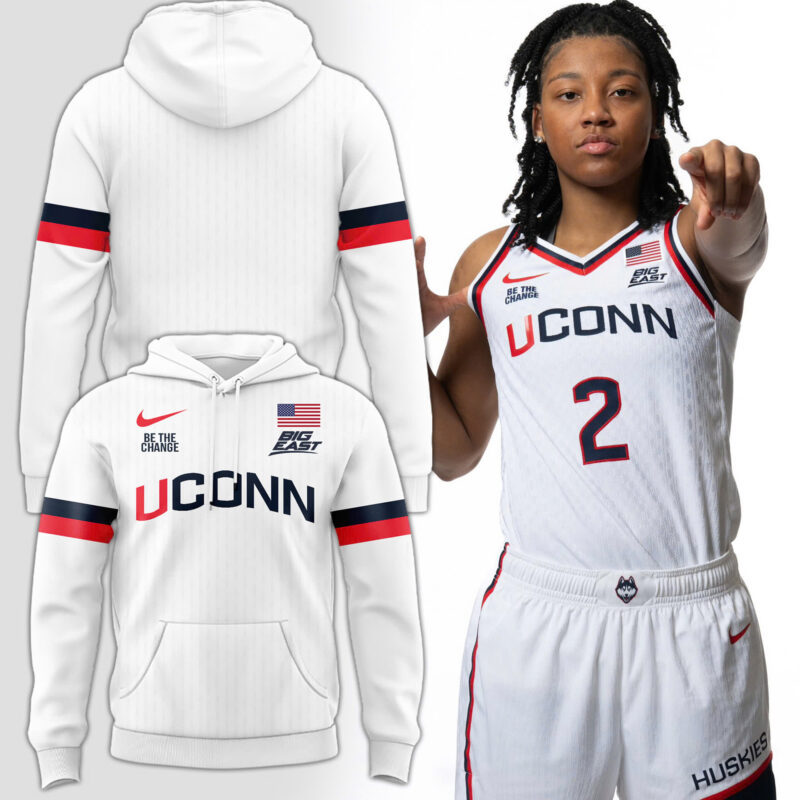 Limited Edition 2025 White Uniform UConn Women’s Basketball Hoodie 2
