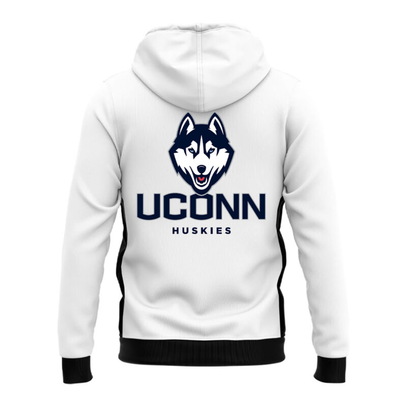 Limited Edition White Uniform UConn Women’s Basketball Zip Hoodie - Image 3