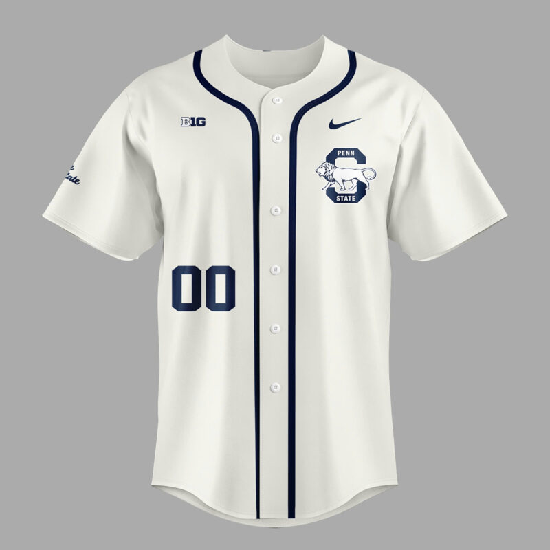Special New Cream Penn State Baseball Jersey - Image 2