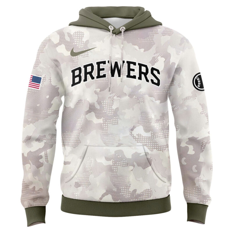 Special New Beige/Olive 2025 Armed Forces Day MB Hoodie - Image 2